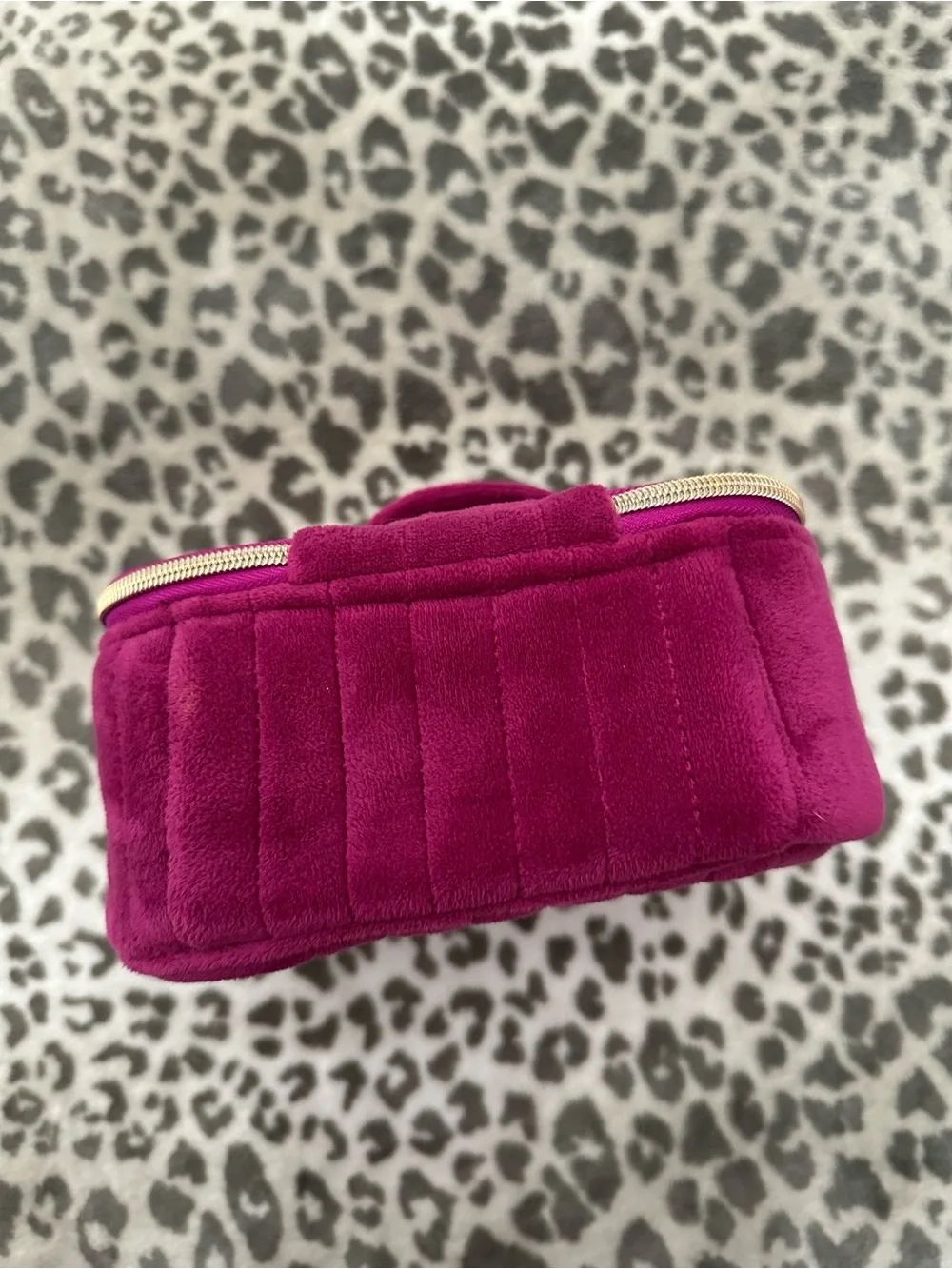 MyTagalongs Scarlett Velour Trunk Case in Dark Pink One Size